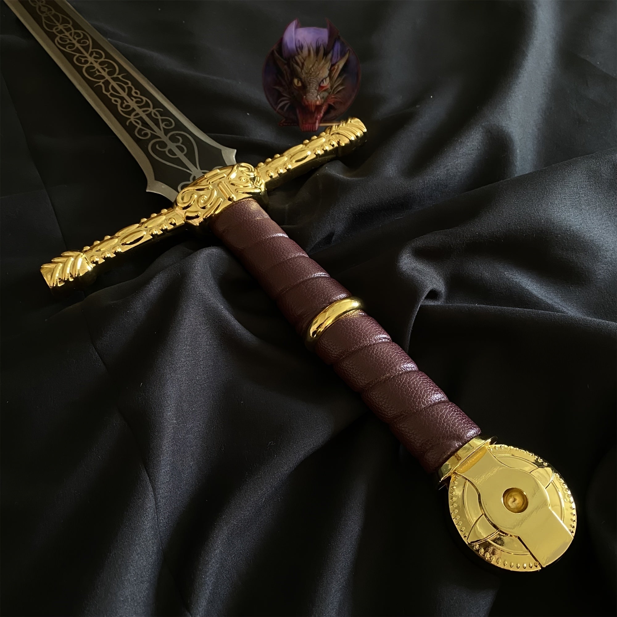 Life-size Lordsworn's Straight Sword Metal Replica