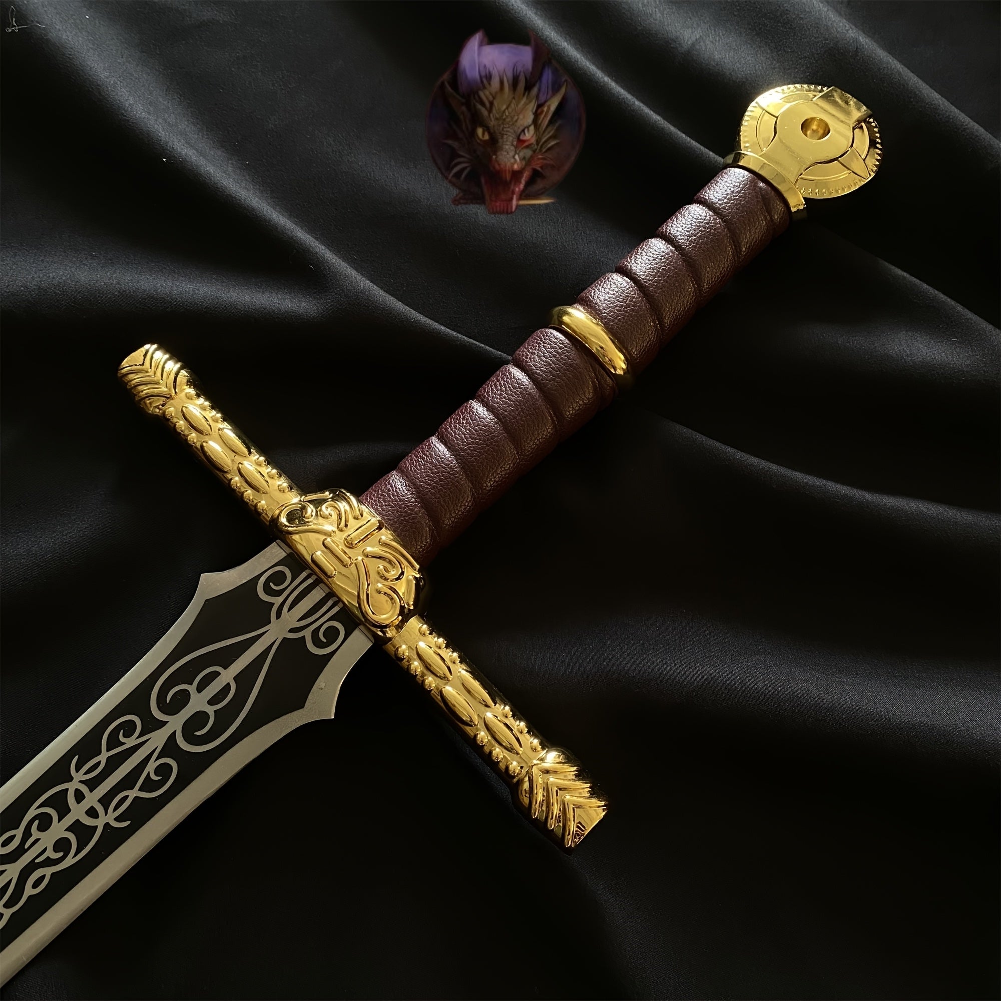 Life-size Lordsworn's Straight Sword Metal Replica