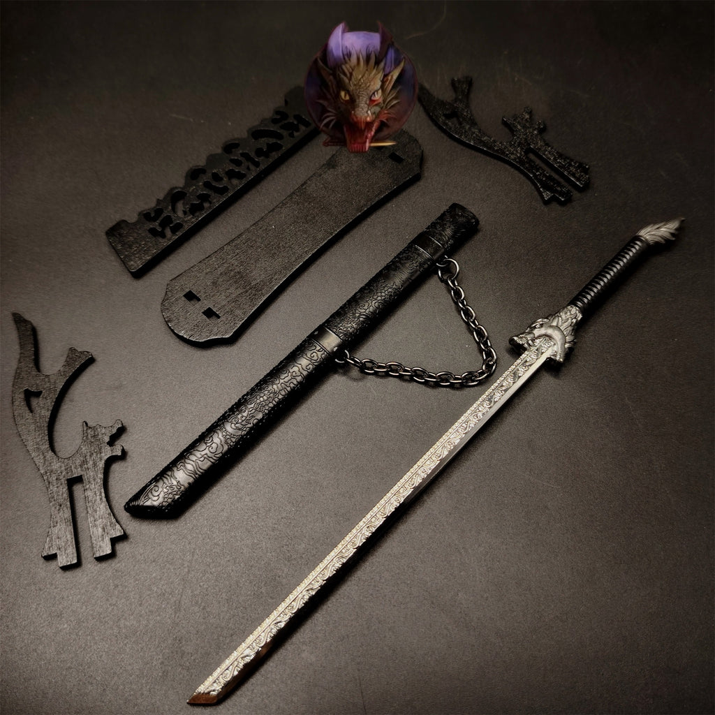 Ancient Chinese Dragon Soul Sword Metal Replica
