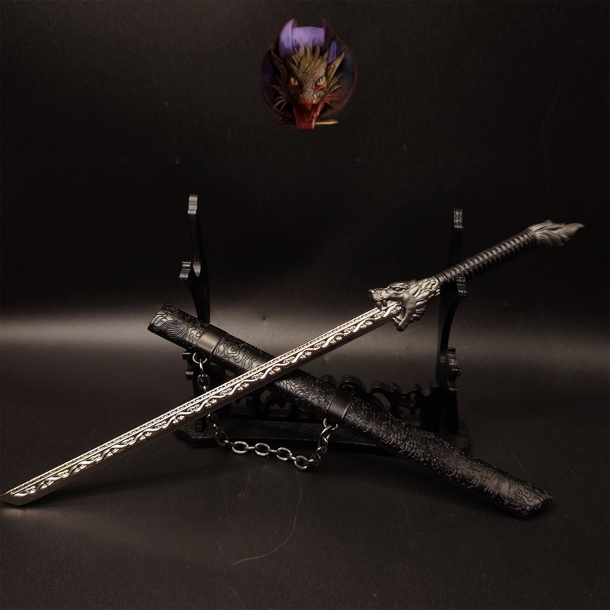 Ancient Chinese Dragon Soul Sword Metal Replica