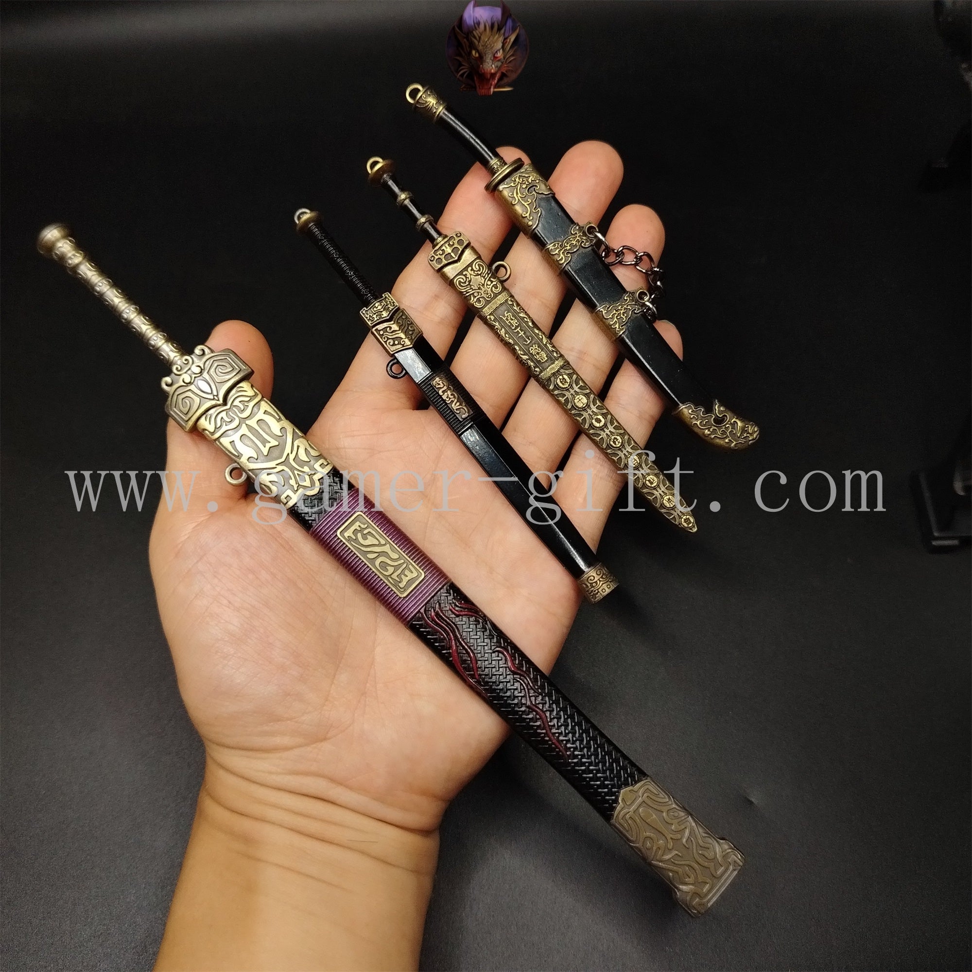 Mini Ancient Chinese Famous Sword 12CM Metal Replica 3 Options