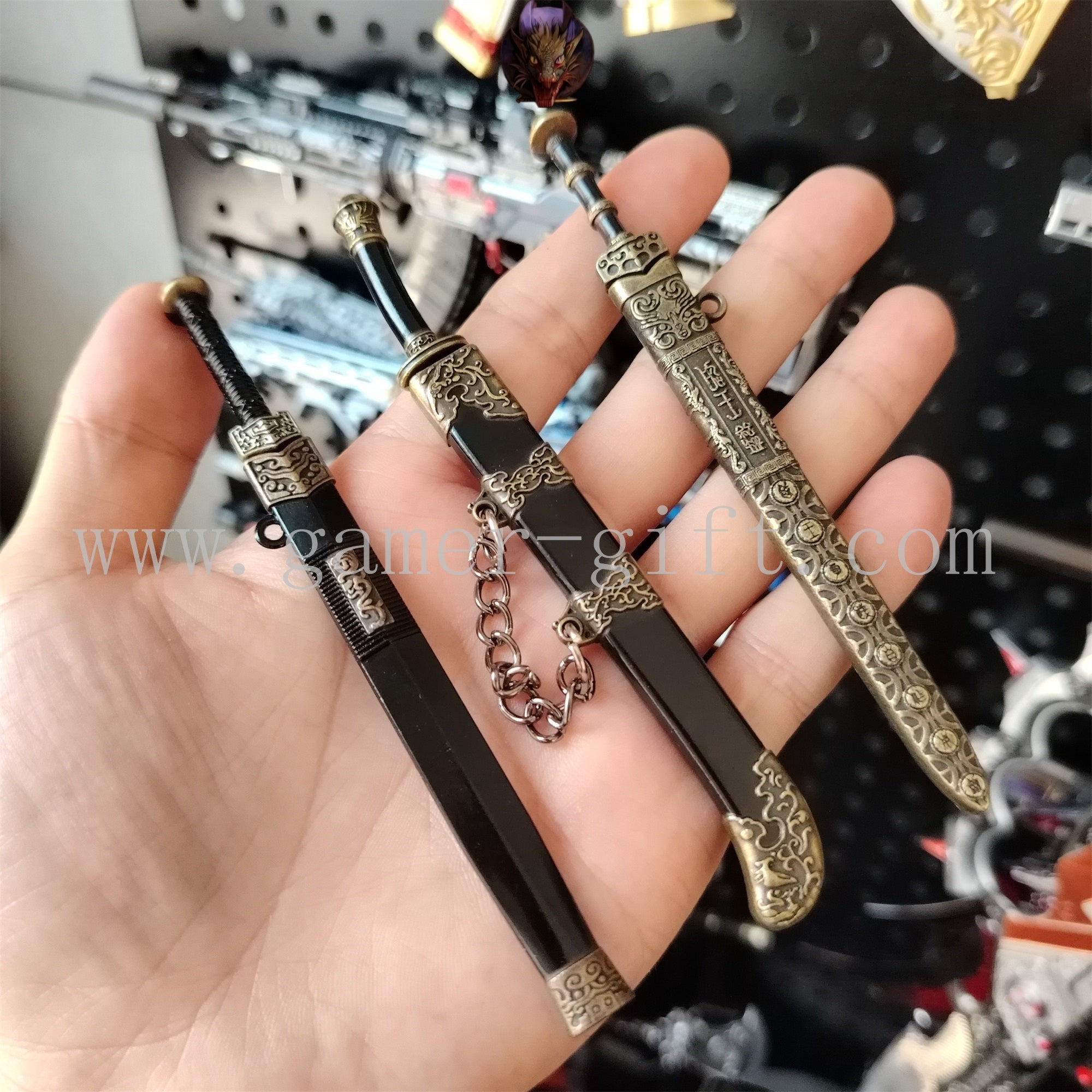 Mini Ancient Chinese Famous Sword 12CM Metal Replica 3 Options