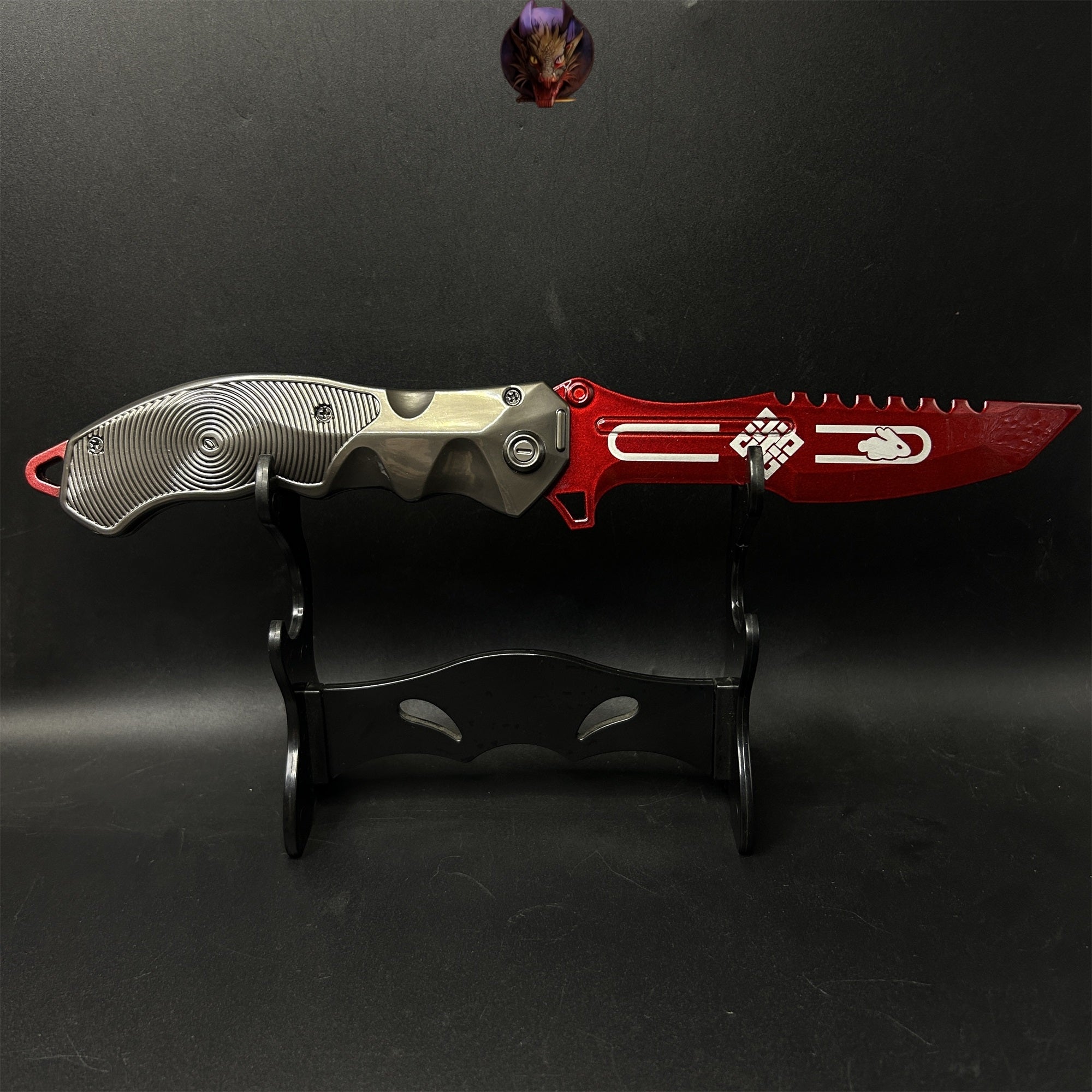 Arena Breakout Game Lucky Rabbit Folding Knife Blunt Metal Replica