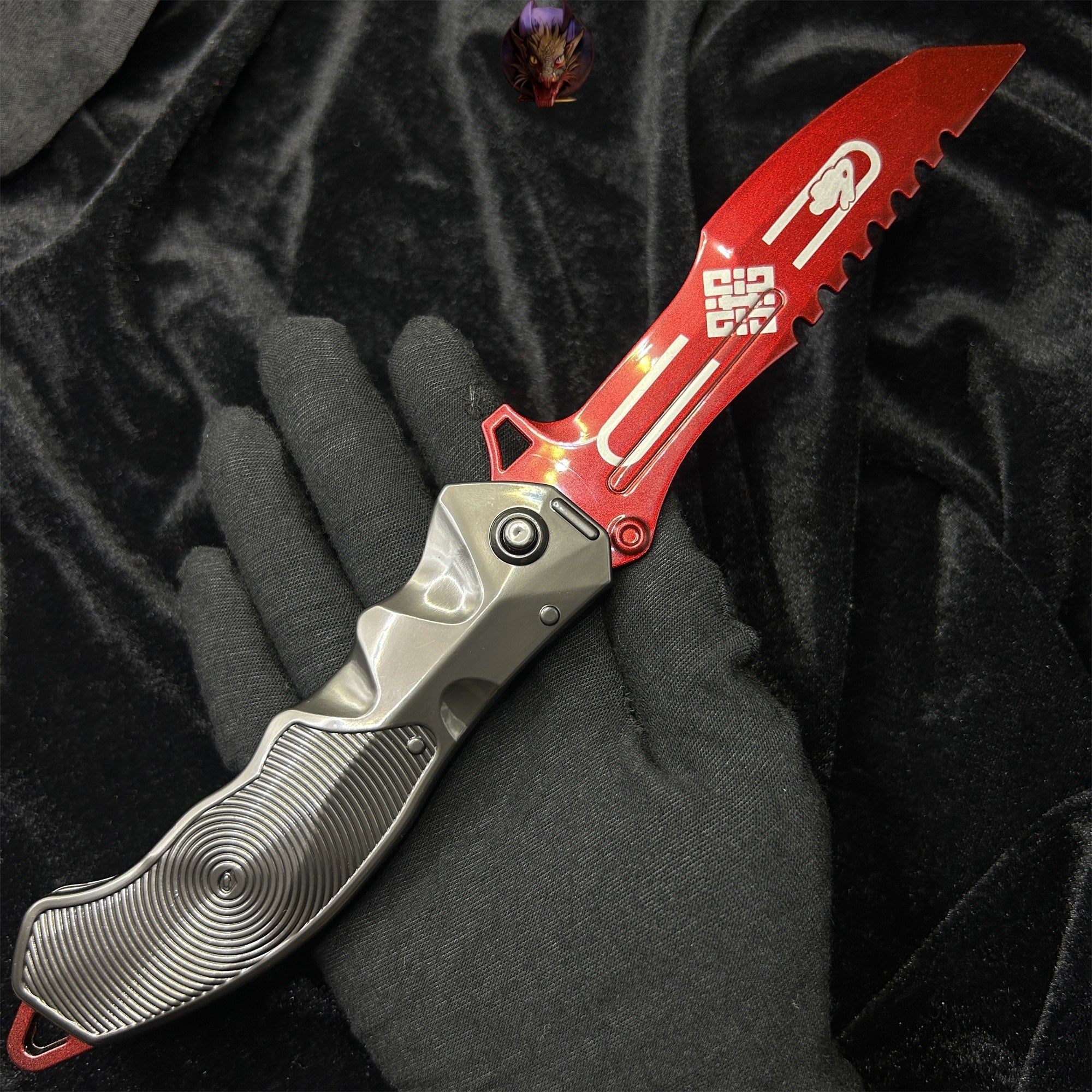 Arena Breakout Game Lucky Rabbit Folding Knife Blunt Metal Replica