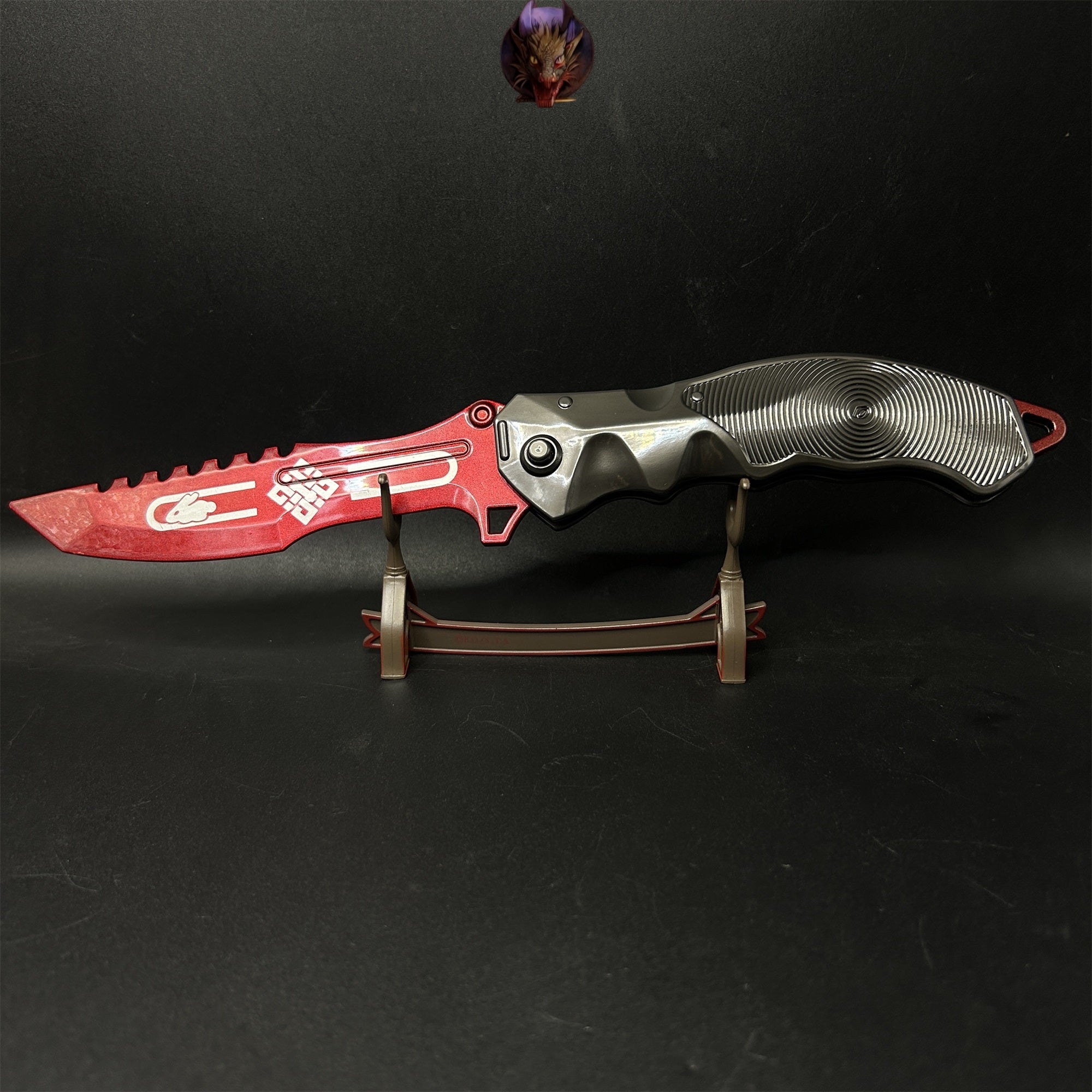 Arena Breakout Game Lucky Rabbit Folding Knife Blunt Metal Replica