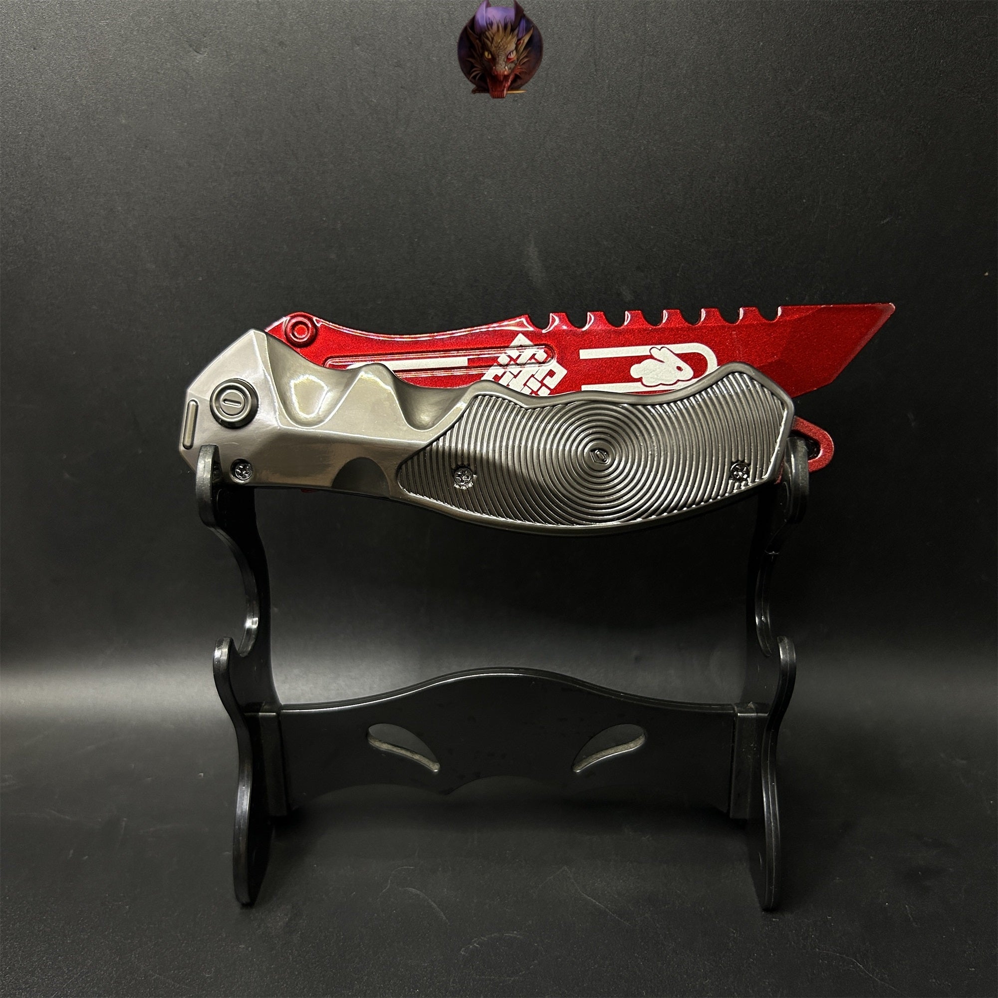 Arena Breakout Game Lucky Rabbit Folding Knife Blunt Metal Replica