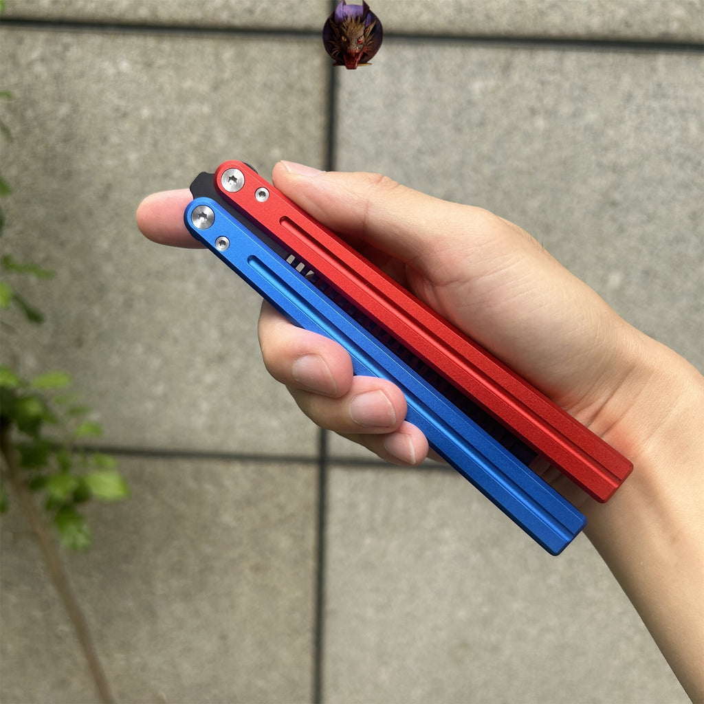 High-End CNC Balisong Comb Butterfly Knife Trainer