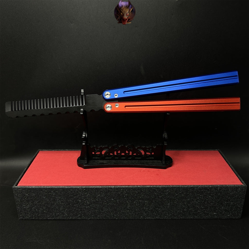 High-End CNC Balisong Comb Butterfly Knife Trainer