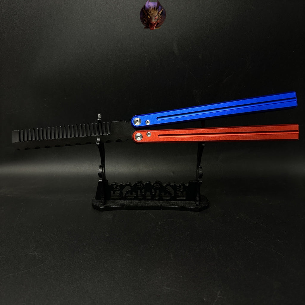 High-End CNC Balisong Comb Butterfly Knife Trainer
