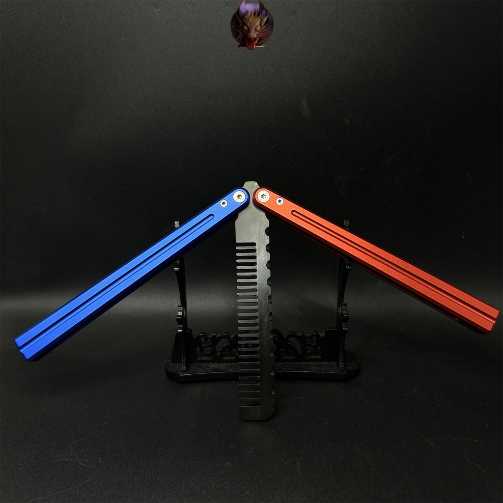 High-End CNC Balisong Comb Butterfly Knife Trainer