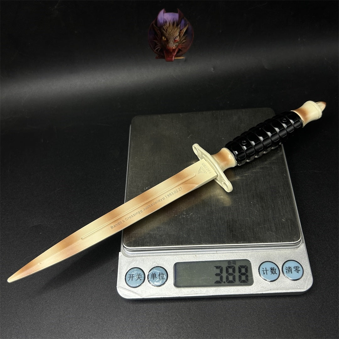 Delta Force Game Black Hawk Knife Blunt Metal Replica
