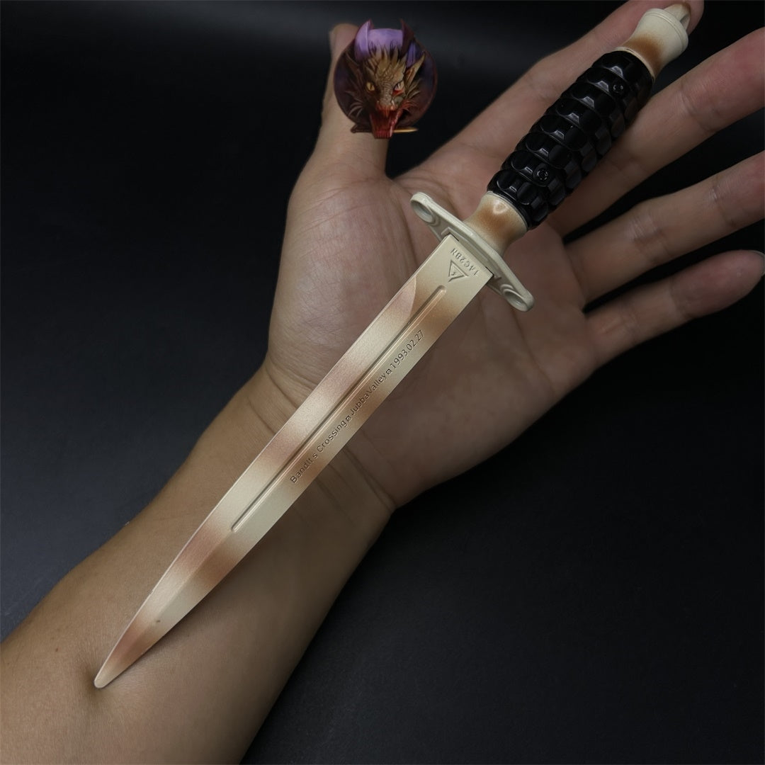 Delta Force Game Black Hawk Knife Blunt Metal Replica