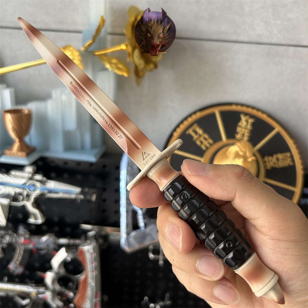 Delta Force Game Black Hawk Knife Blunt Metal Replica