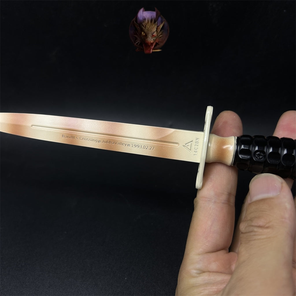Delta Force Game Black Hawk Knife Blunt Metal Replica
