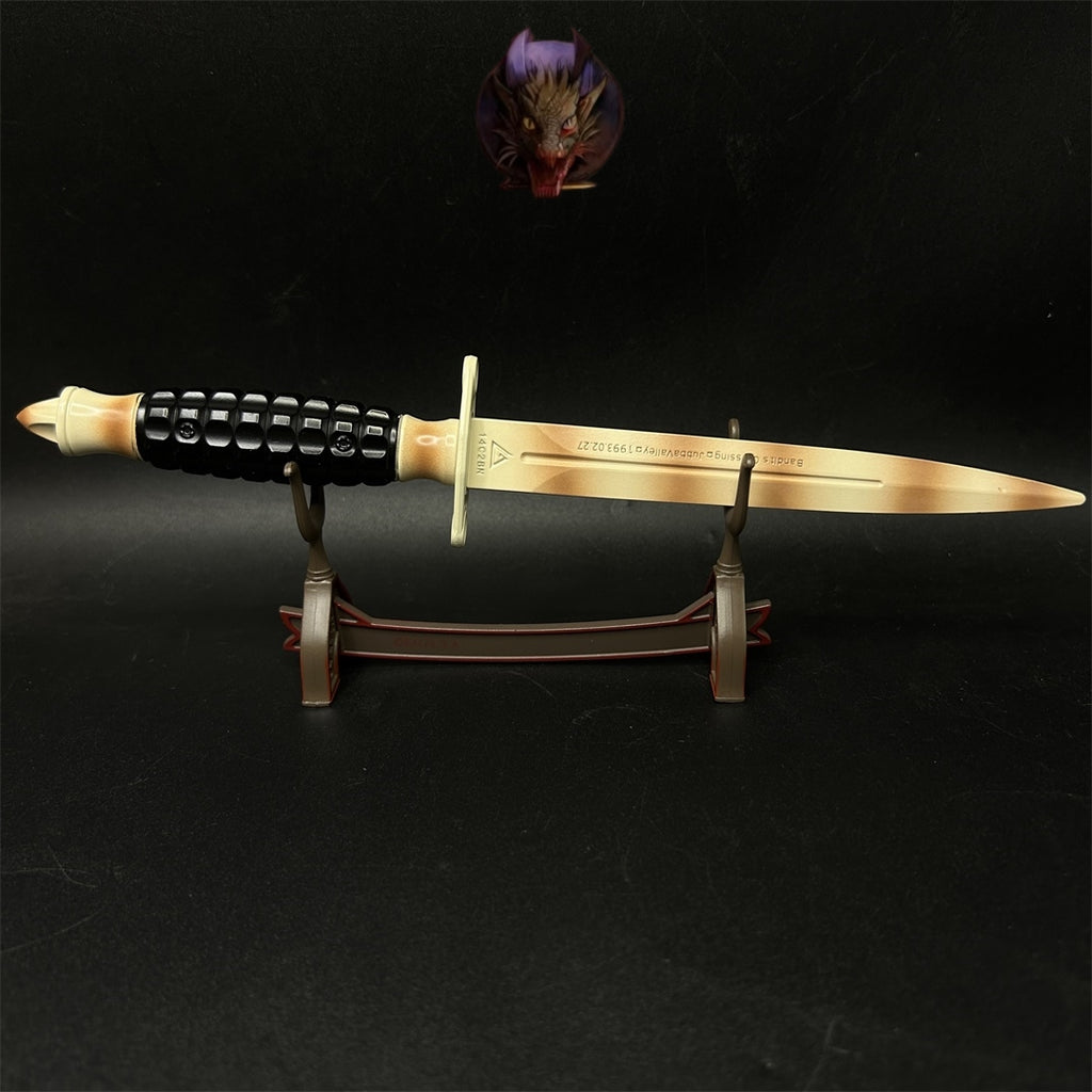 Delta Force Game Black Hawk Knife Blunt Metal Replica