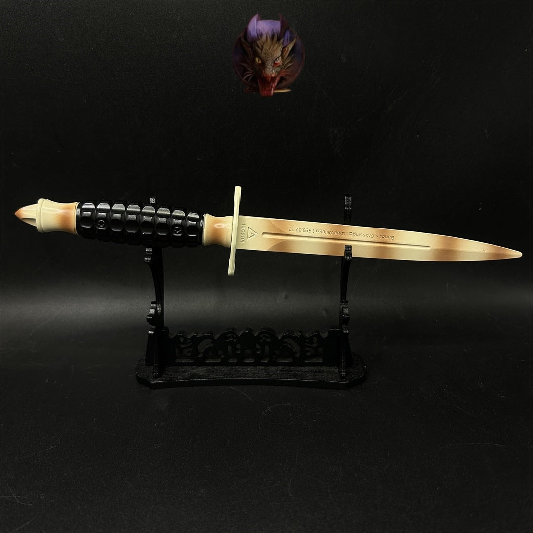Delta Force Game Black Hawk Knife Blunt Metal Replica