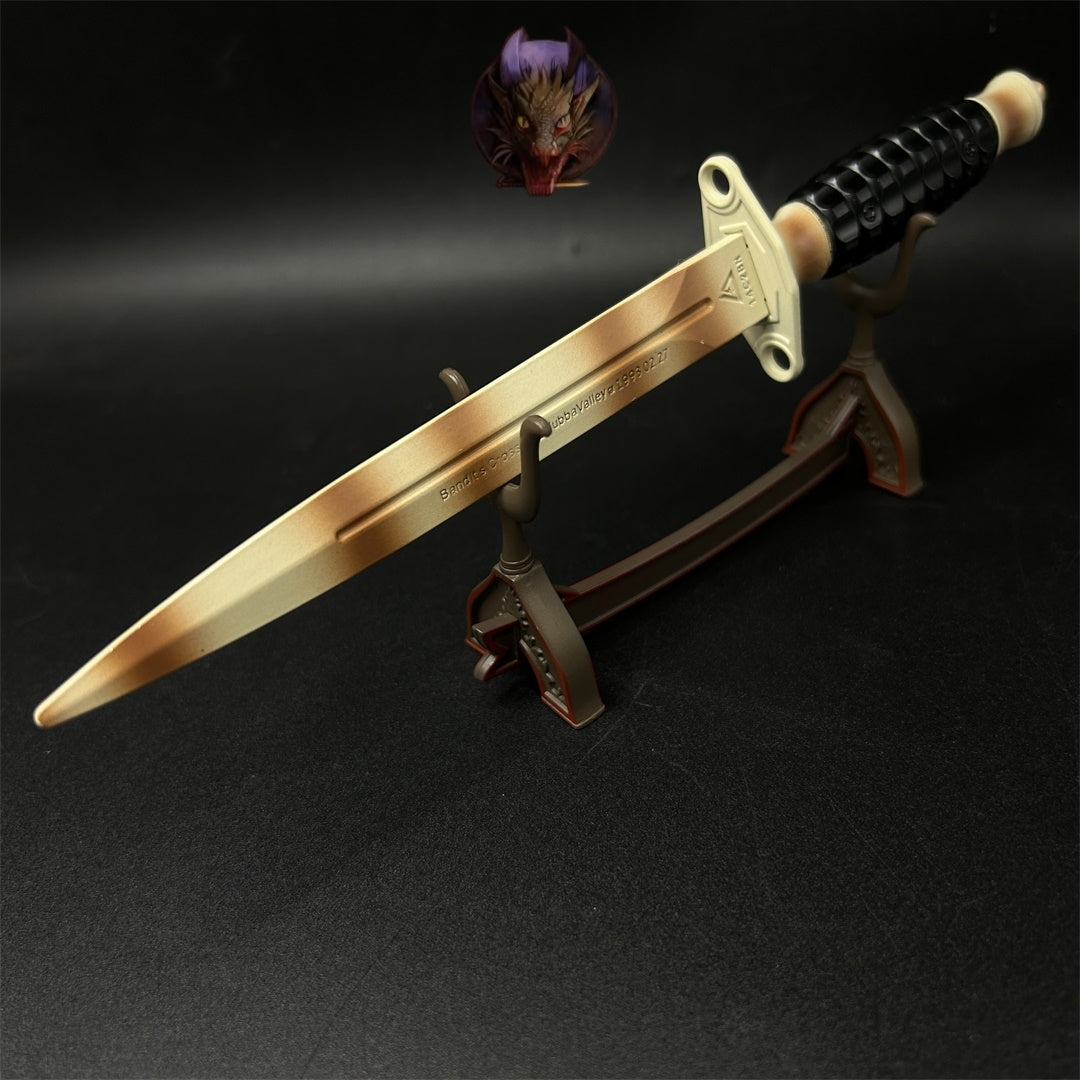 Delta Force Game Black Hawk Knife Blunt Metal Replica