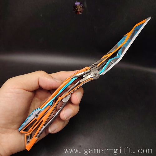 CF Game Blazing Butterfly Blade Blunt Metal Replica Gift Box & Stand