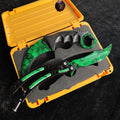 CSGO Gamma Doppler Emerald Karambit And Balisong Knife Set With Case