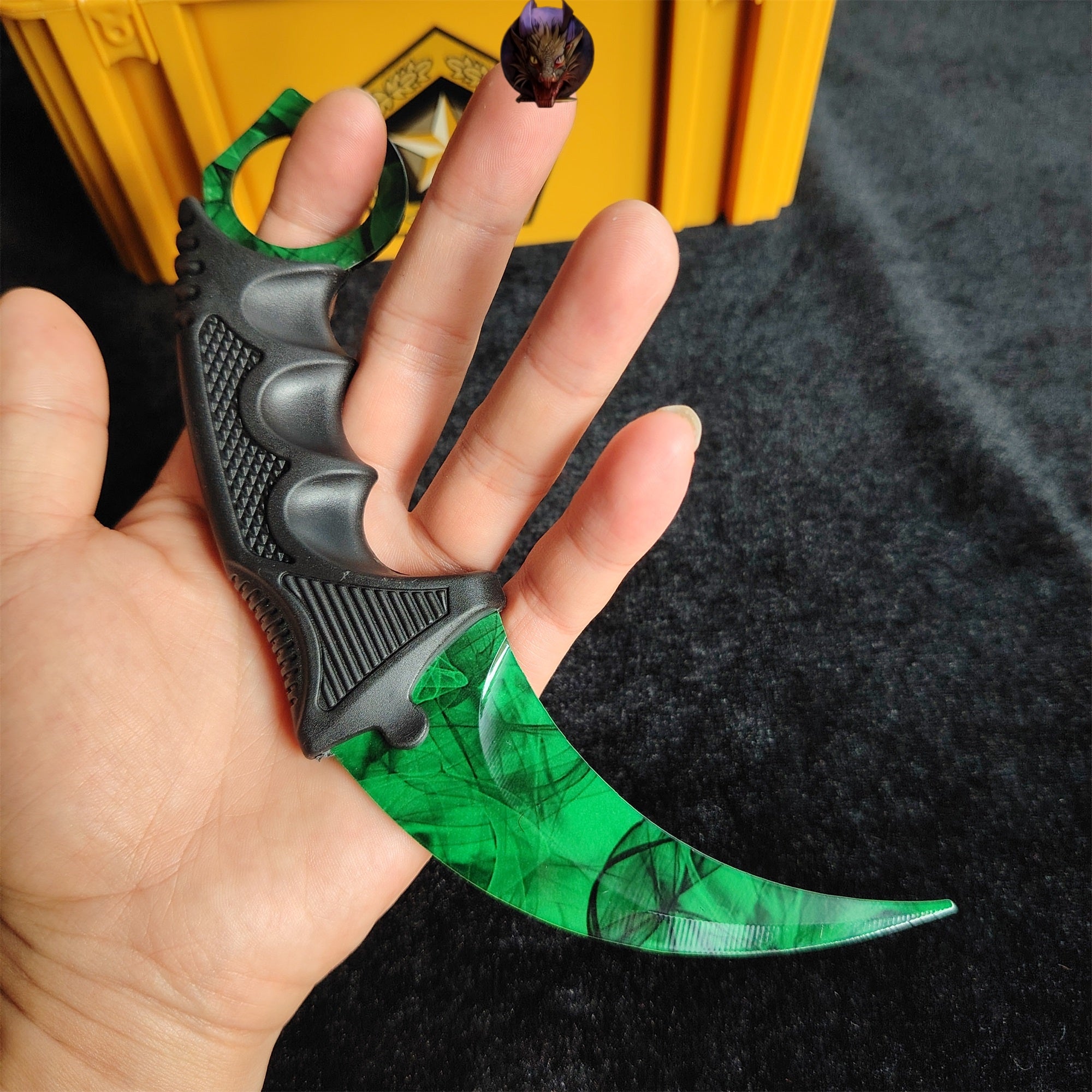 CSGO Gamma Doppler Emerald Karambit And Balisong Knife Set With Case