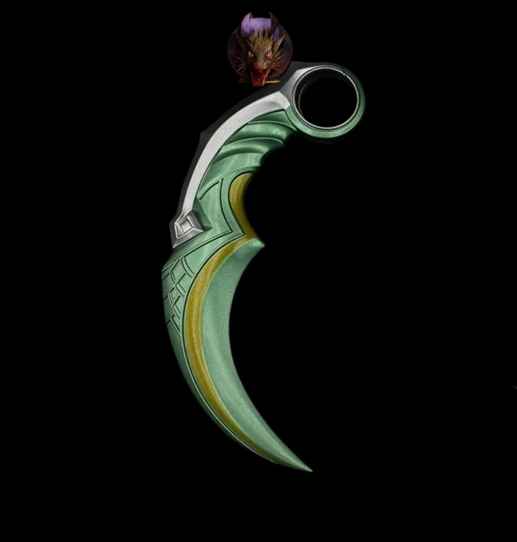 Celadon Dragon Charm Karambit Metal Replica 3 Options