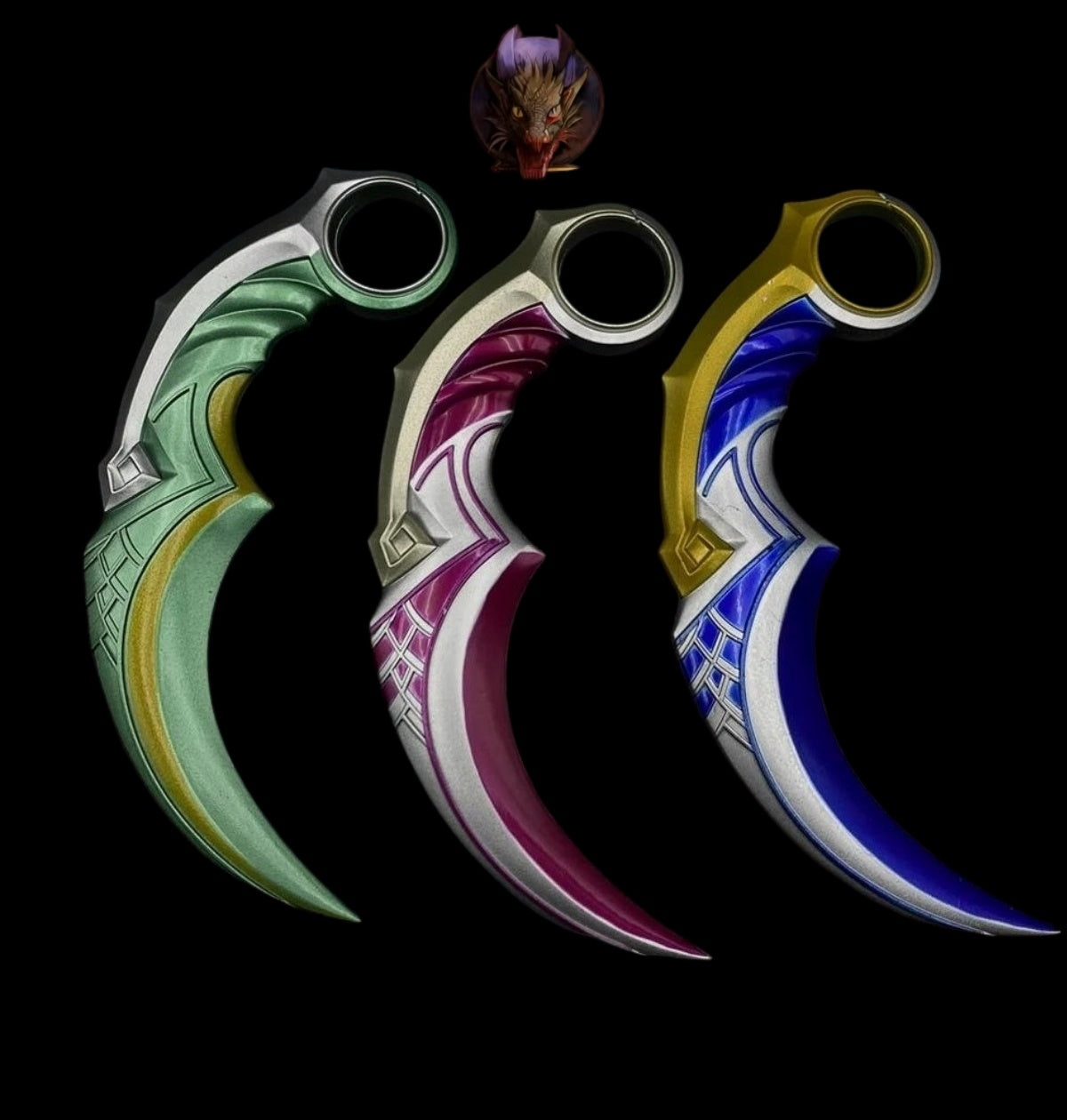 Celadon Dragon Charm Karambit Metal Replica 3 Options