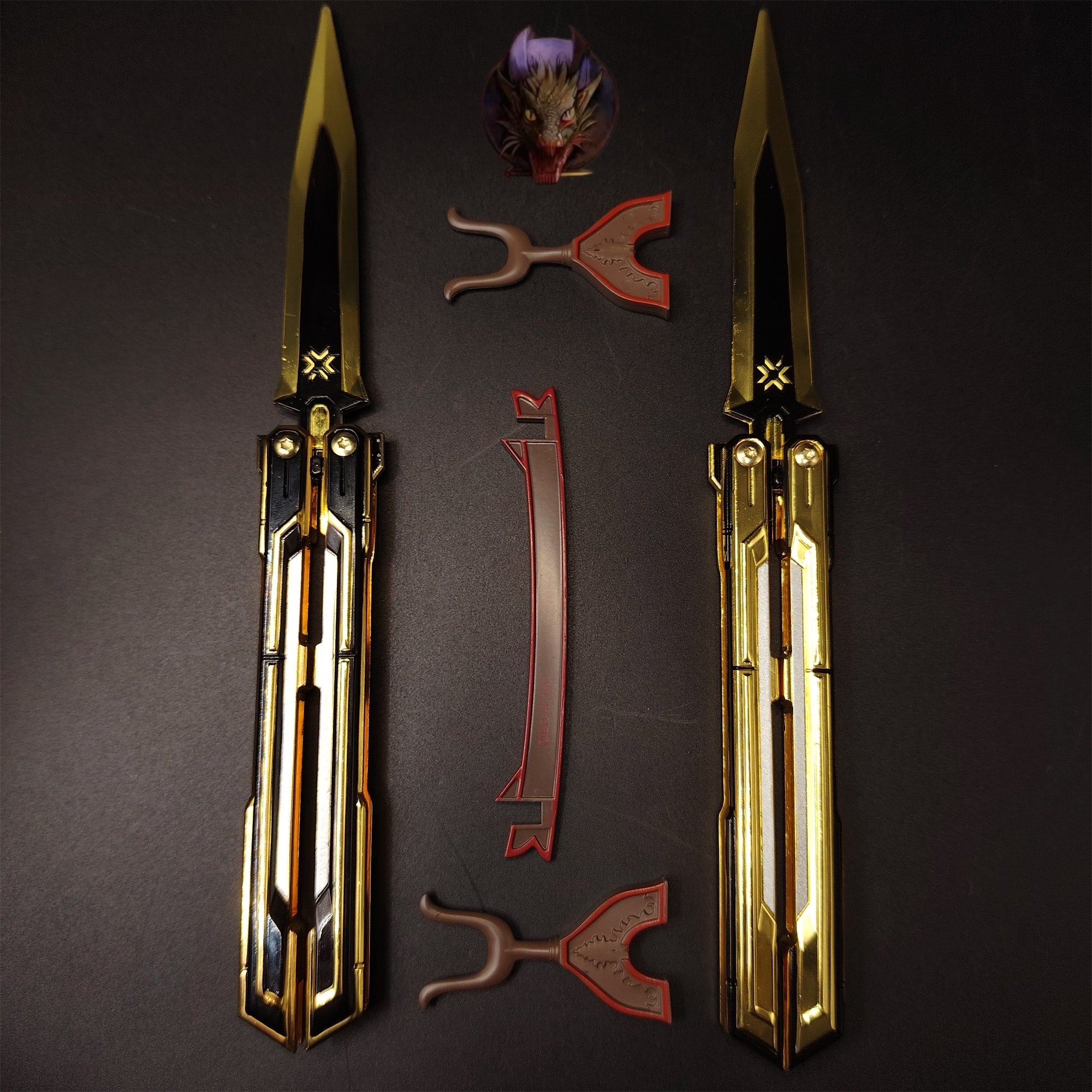 Val Game Champions 2025 Butterfly Knife Props Metal Replica