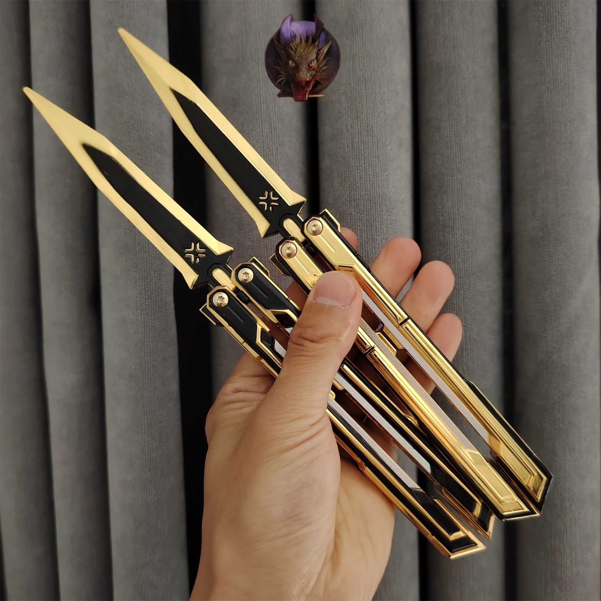 Val Game Champions 2025 Butterfly Knife Props Metal Replica