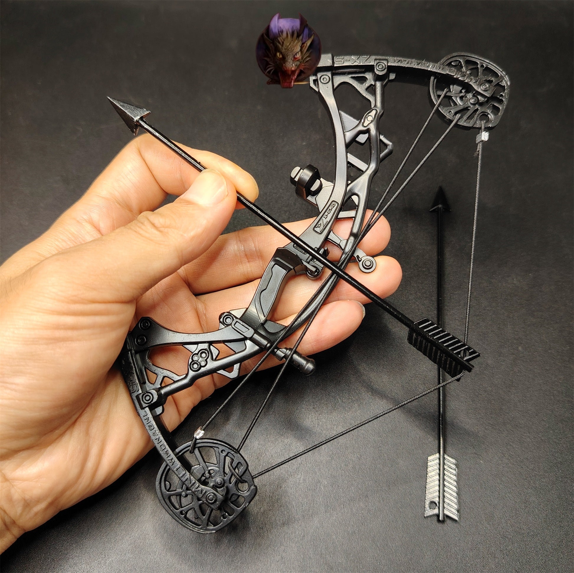 Delta Force Game Composite Bow Miniature Metal Replica