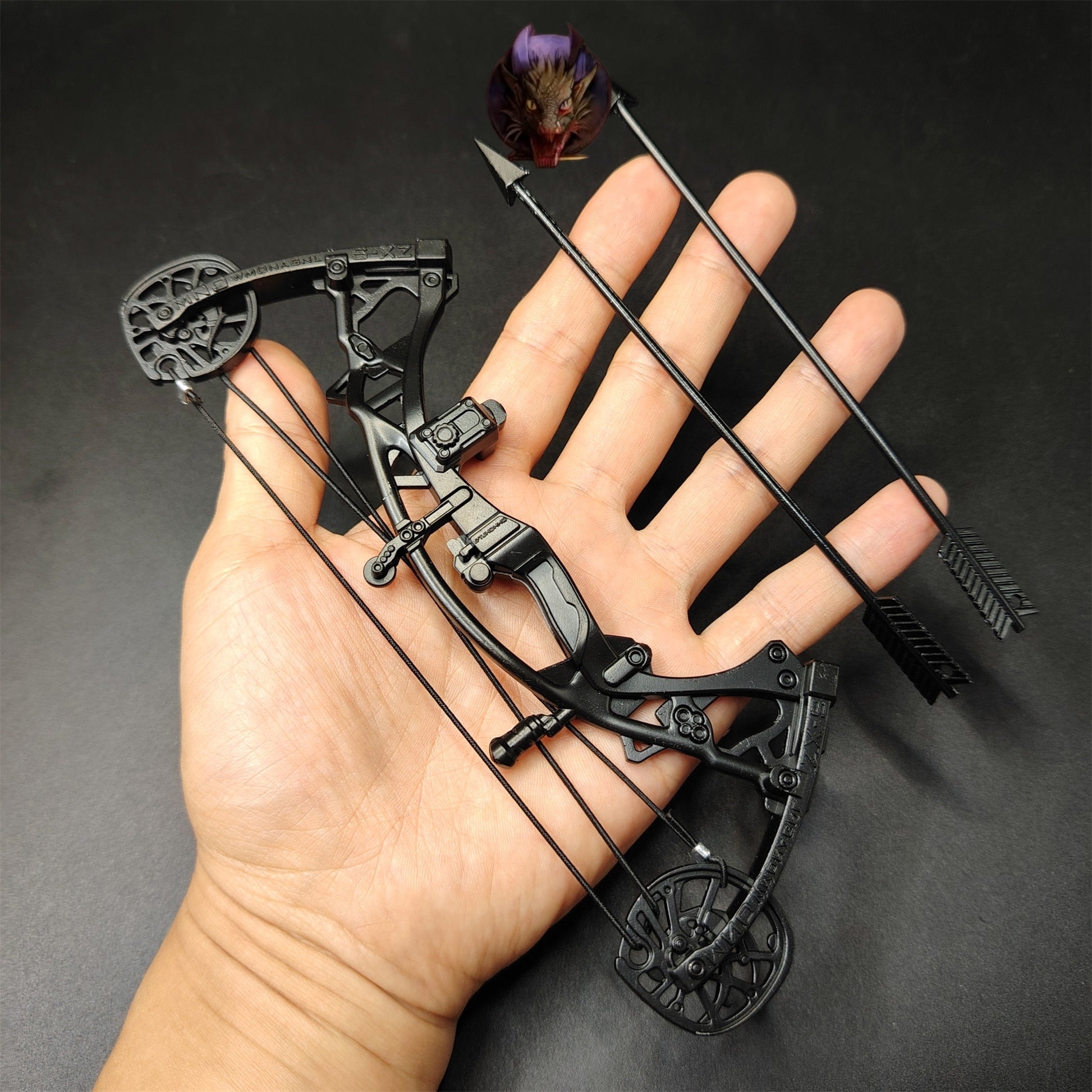 Delta Force Game Composite Bow Miniature Metal Replica