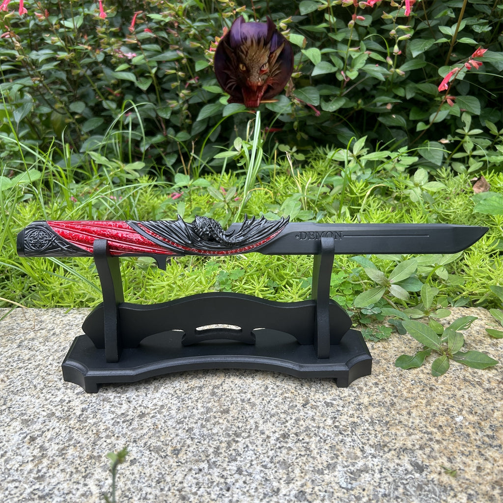 Delta Force Game 35CM 1:1 Size Dark Star Angel & Demon Twin Dull Blade Metal Replica
