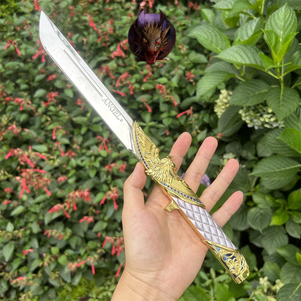 Delta Force Game 35CM 1:1 Size Dark Star Angel & Demon Twin Dull Blade Metal Replica