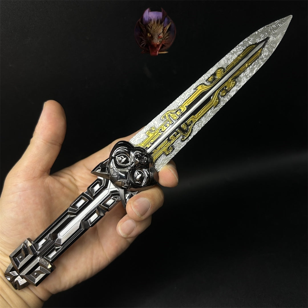 Delta Force Game Data Throwing Knife Blunt Metal Replica