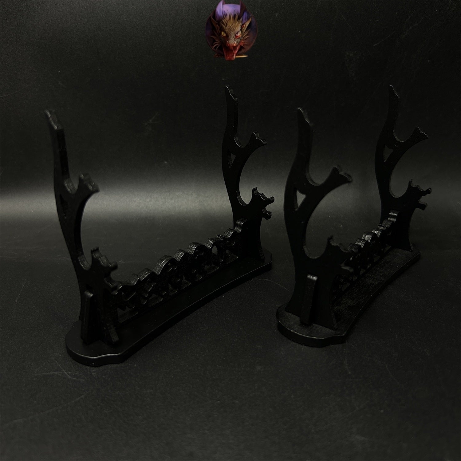 2-Layer Wood Display Holder Mini Katana Stand