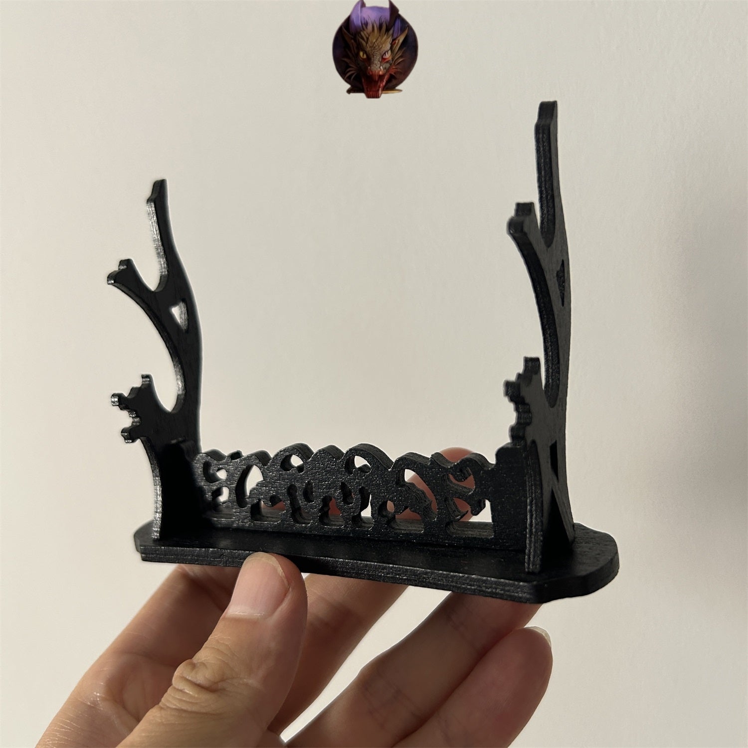 2-Layer Wood Display Holder Mini Katana Stand