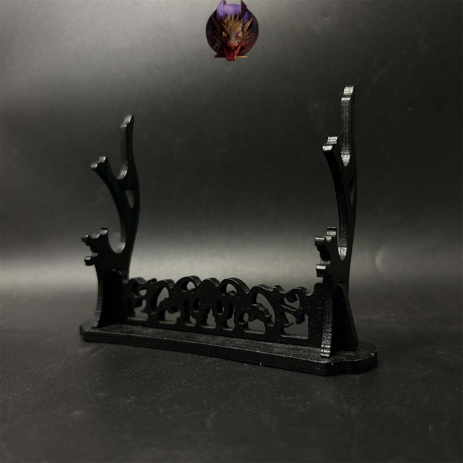 2-Layer Wood Display Holder Mini Katana Stand