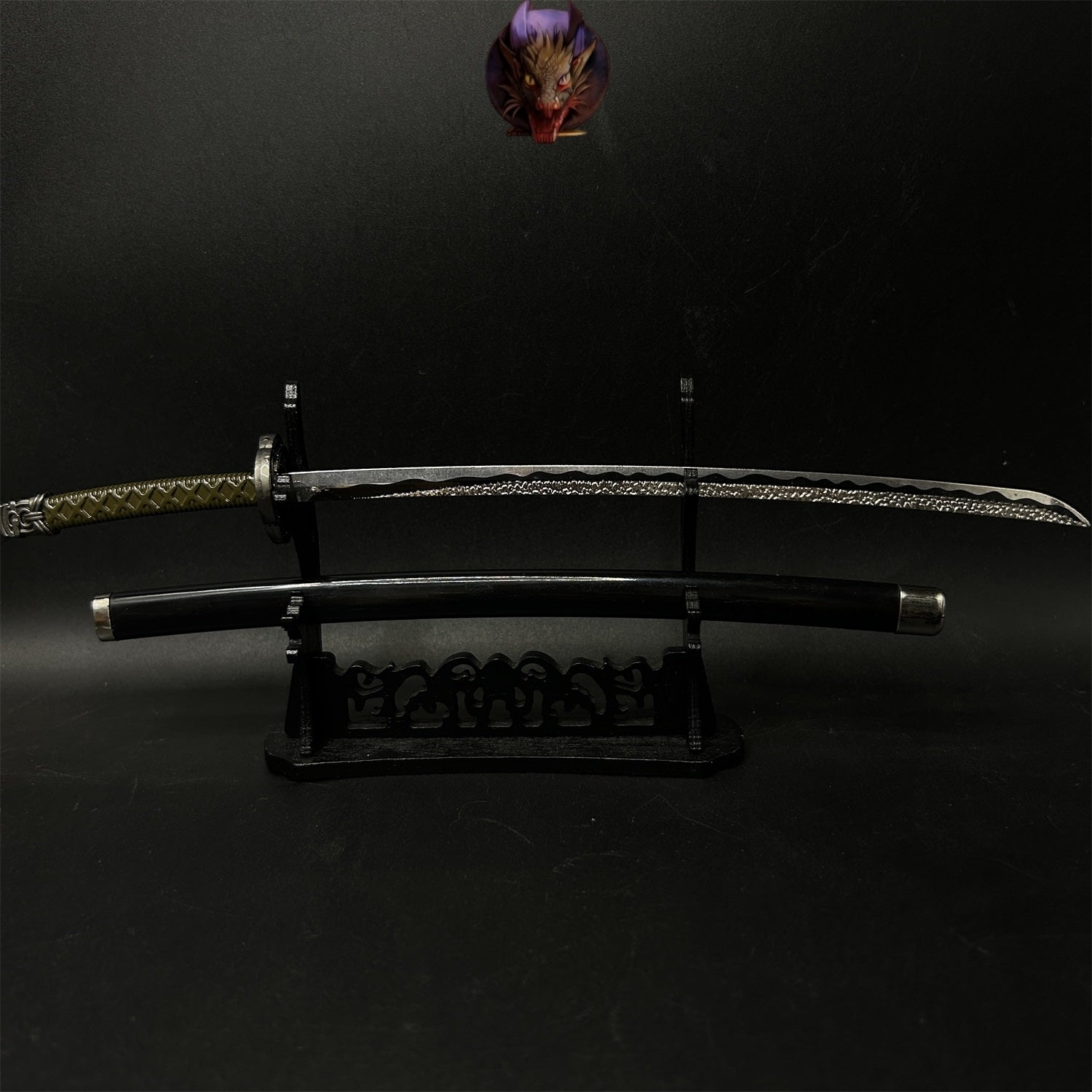 2-Layer Wood Display Holder Mini Katana Stand