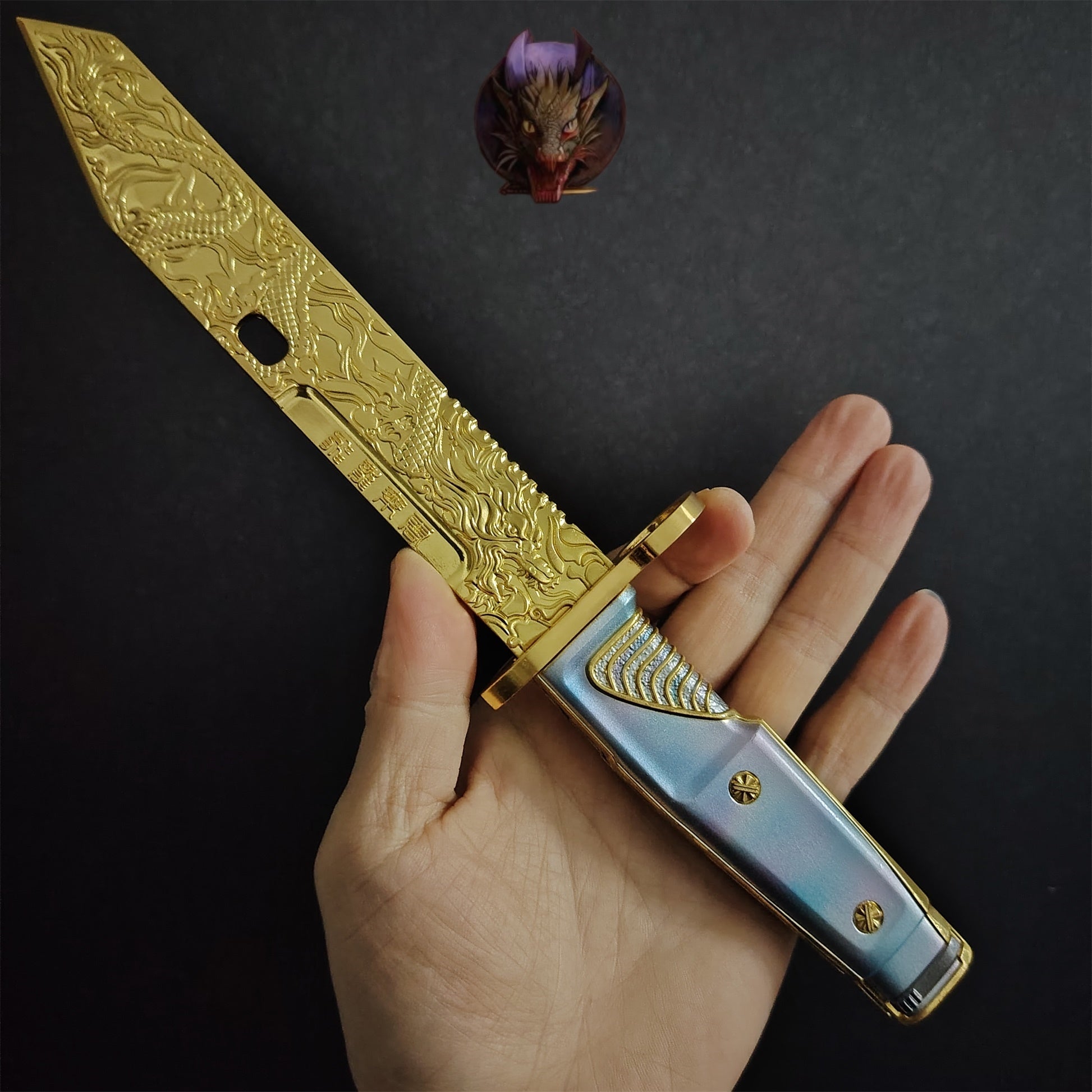 Delta Force Game Dragon Tooth Knife Metal Replica