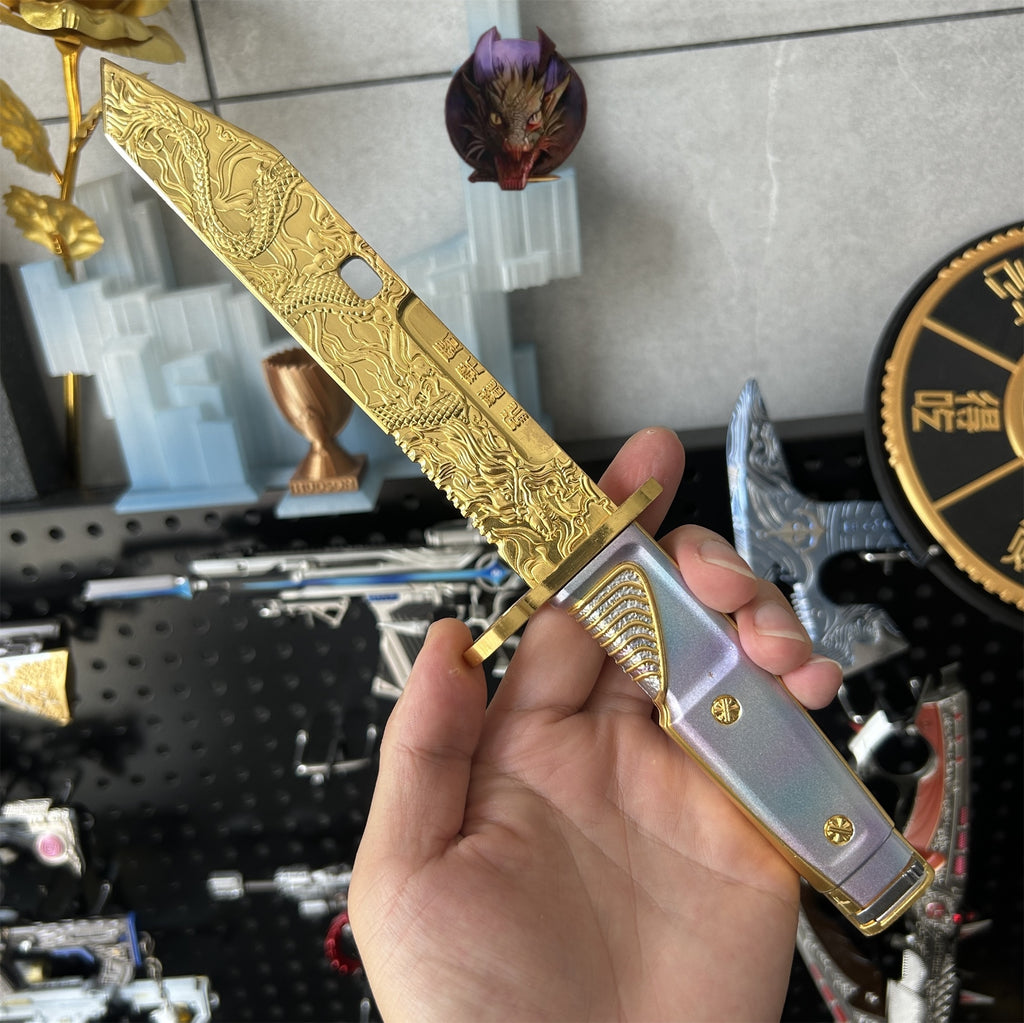Delta Force Game Dragon Tooth Knife Metal Replica