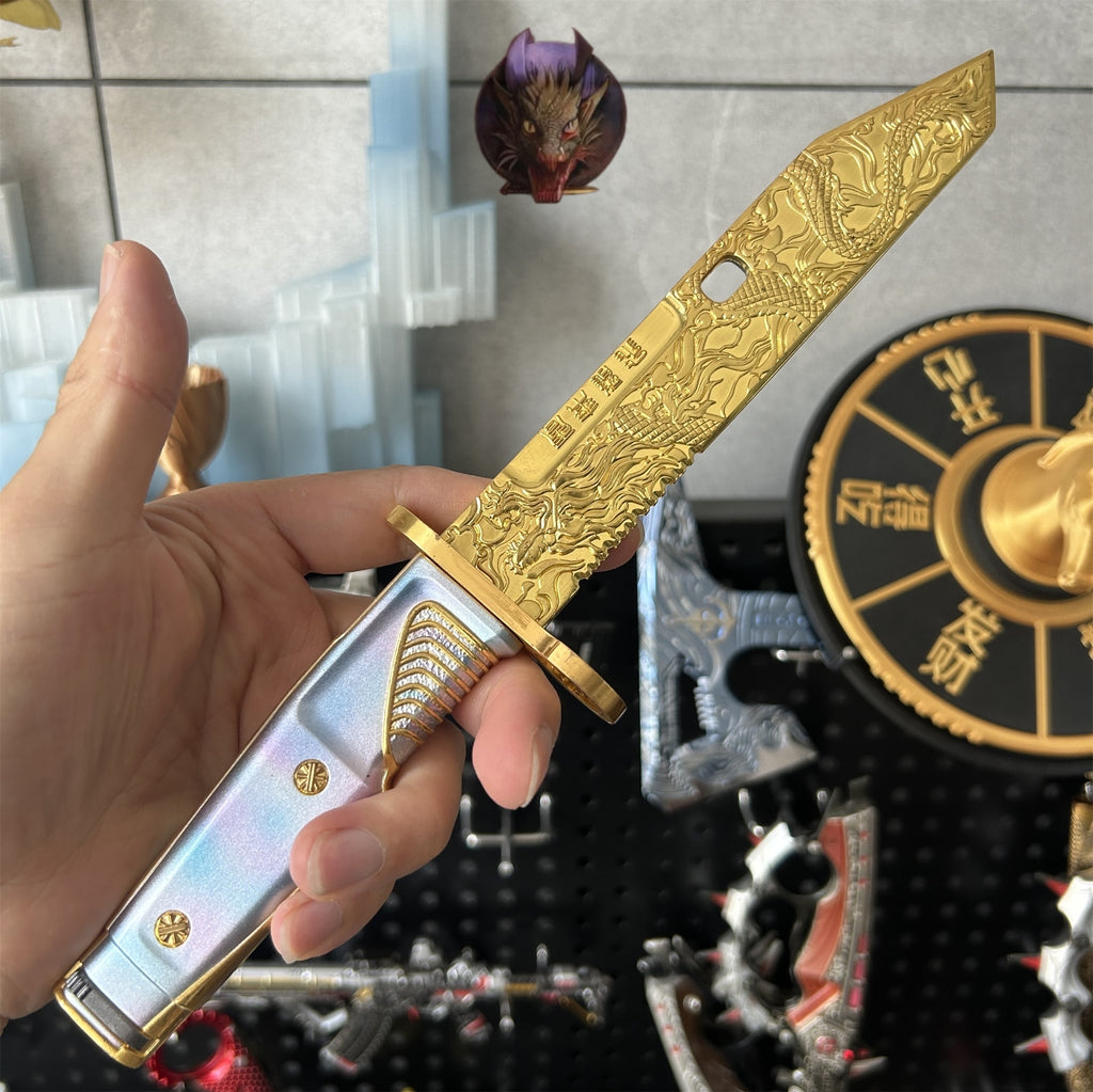 Delta Force Game Dragon Tooth Knife Metal Replica