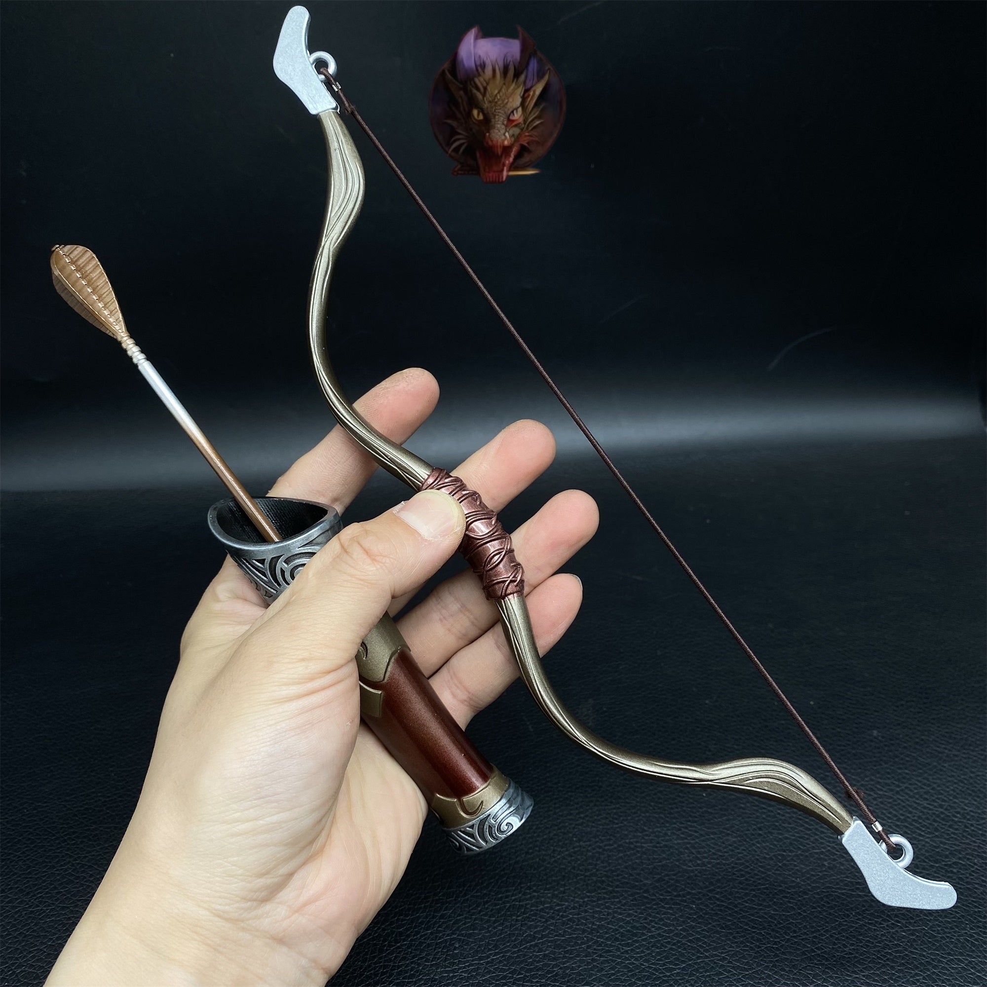 Skyrim Dravin's Bow Metal Replica 30CM