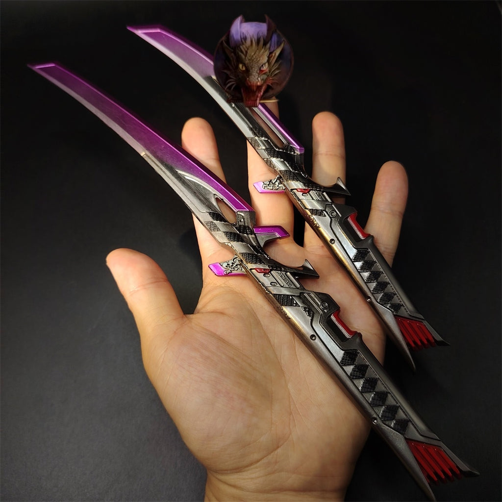 Death Duet Universal Dual Blades Heirloom Metal Replica A Pair