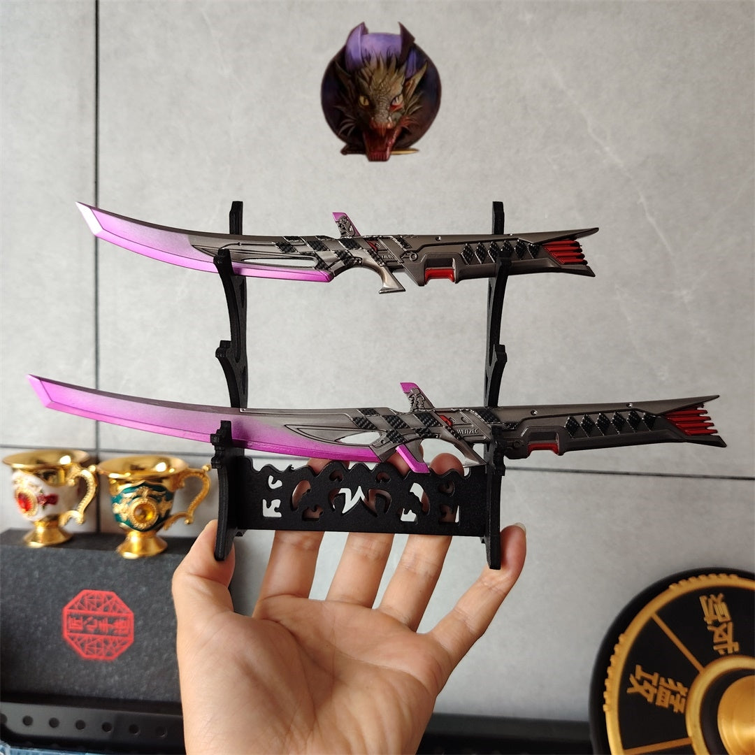 Death Duet Universal Dual Blades Heirloom Metal Replica A Pair