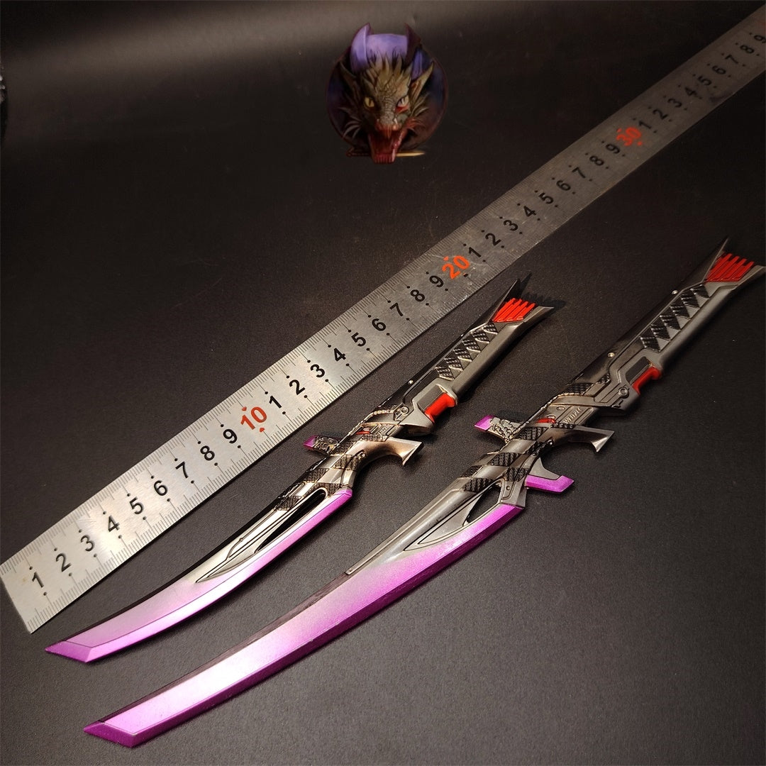 Death Duet Universal Dual Blades Heirloom Metal Replica A Pair