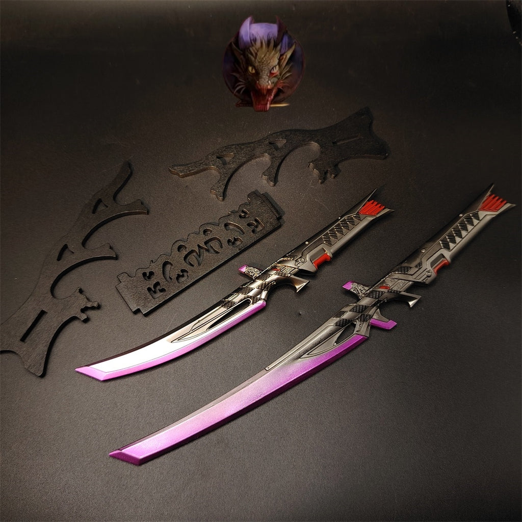 Death Duet Universal Dual Blades Heirloom Metal Replica A Pair