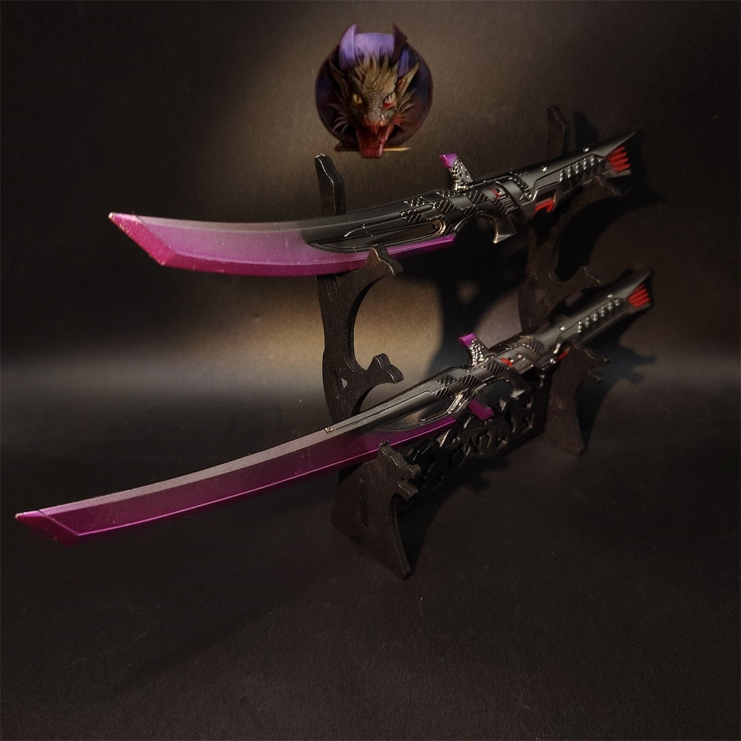 Death Duet Universal Dual Blades Heirloom Metal Replica A Pair