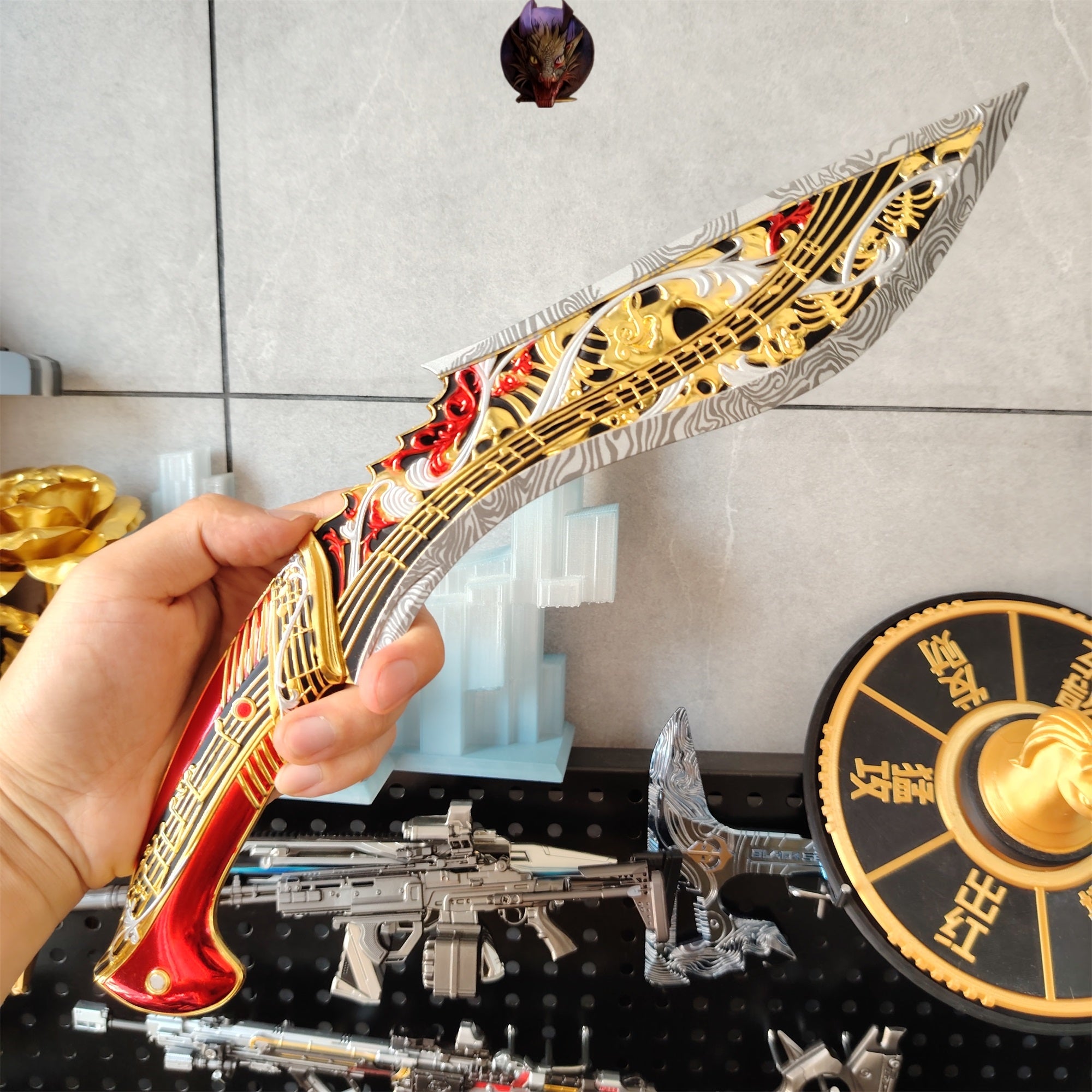 Delta Force Game Elegy Nepal Knife Metal Replica 35CM