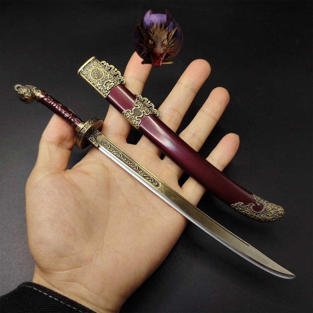 Ancient China Ming Dynasty The Embroidered Spring Knife 22CM Metal Replica