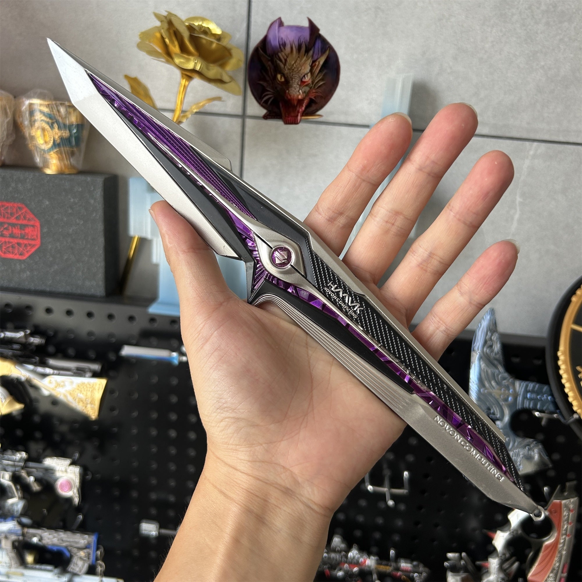 Delta Force Game Fallen Star Knife Metal Replica 28CM