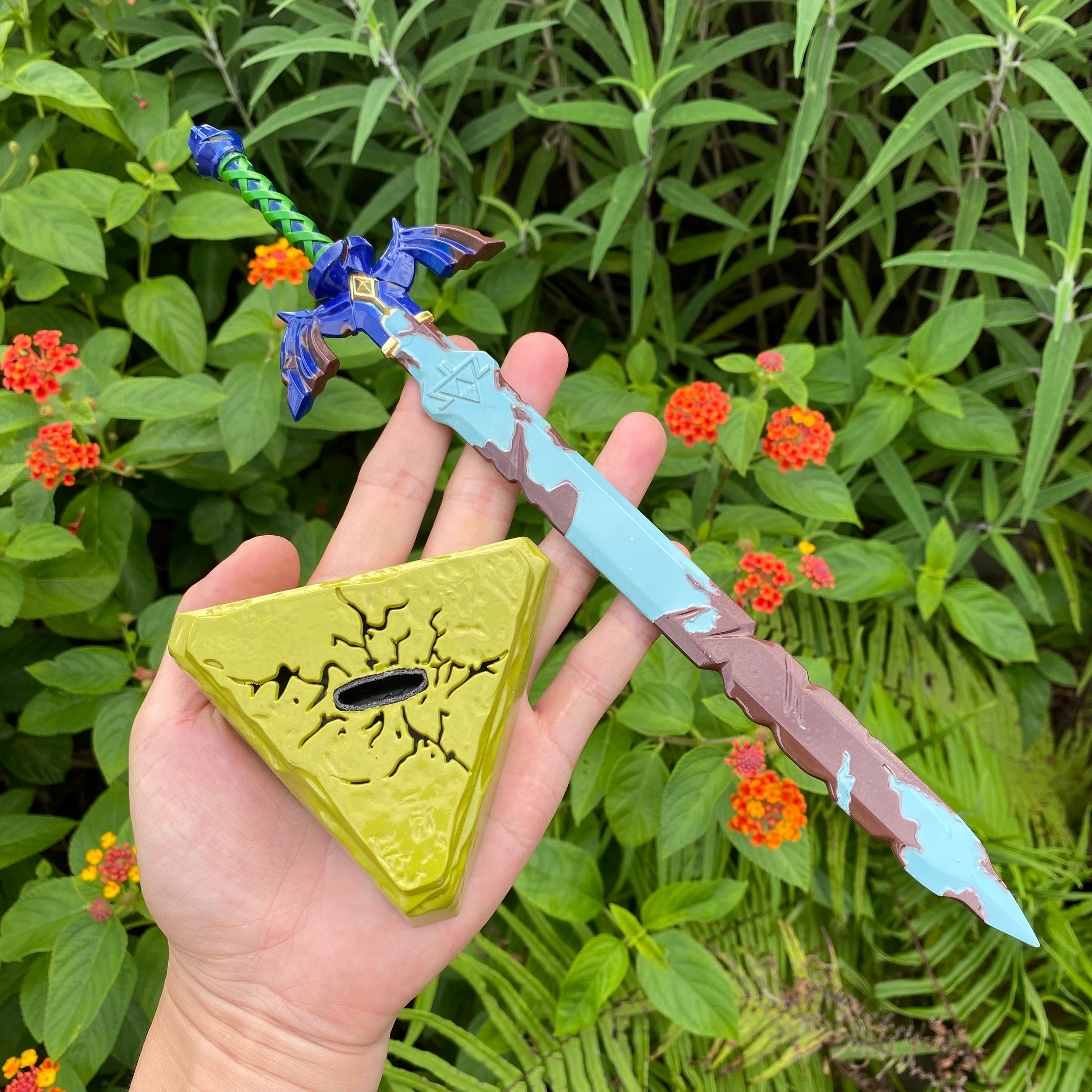 Gnarly Sword Link Master Sword With Metal Stand